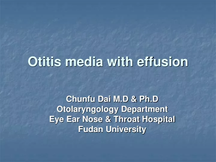 otitis media with effusion