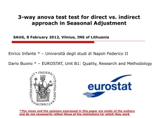 3-way anova test test for direct vs. indirect approach in Seasonal Adjustment