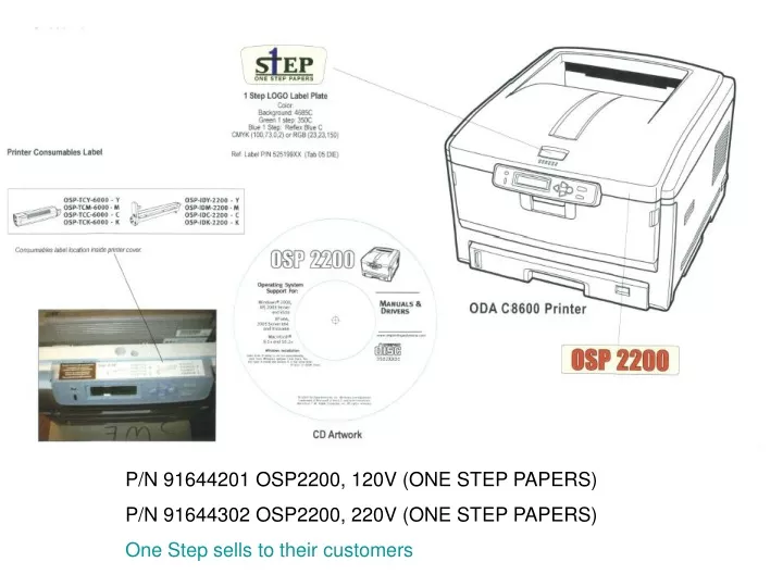 p n 91644201 osp2200 120v one step papers