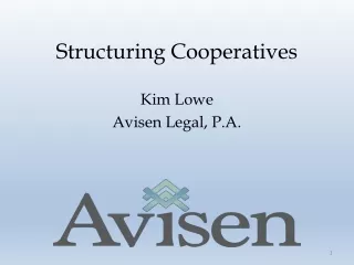 Structuring Cooperatives
