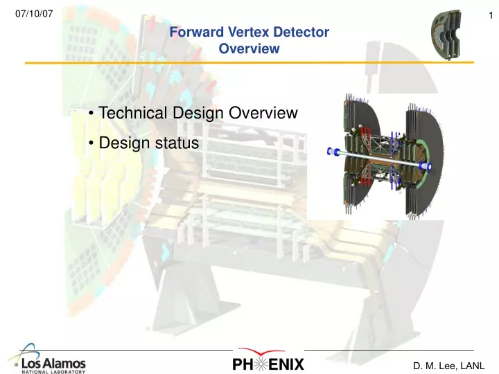 forward vertex detector overview