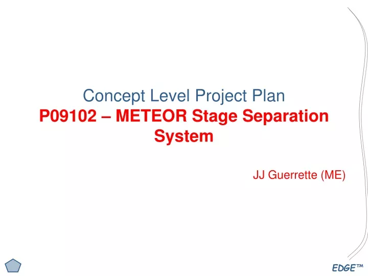 concept level project plan p09102 meteor stage separation system