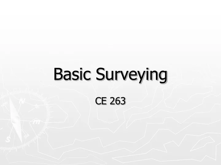 basic surveying