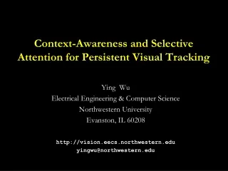 Context-Awareness and Selective Attention for Persistent Visual Tracking