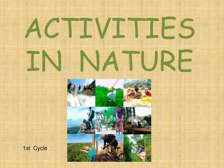activities in nature