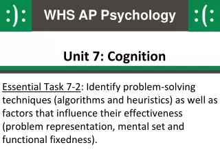Unit 7: Cognition