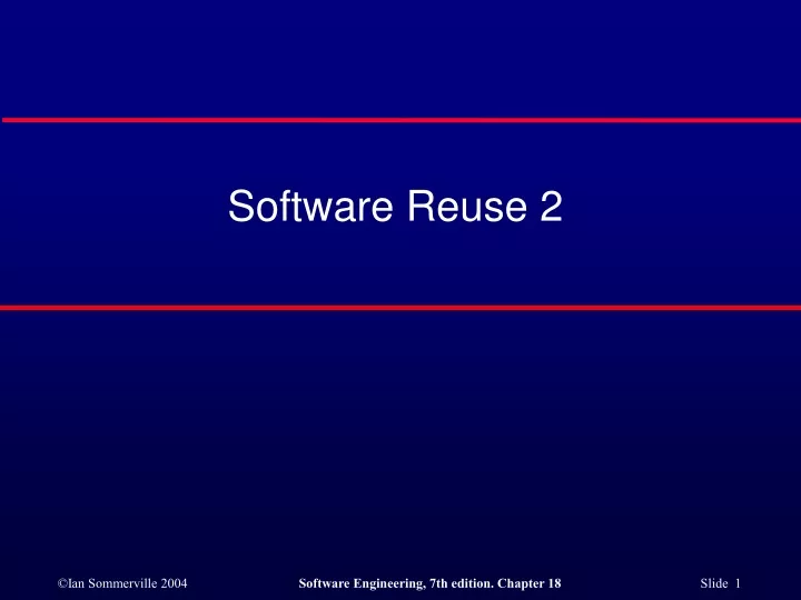 software reuse 2