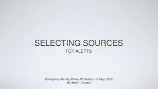 SELECTING SOURCES
