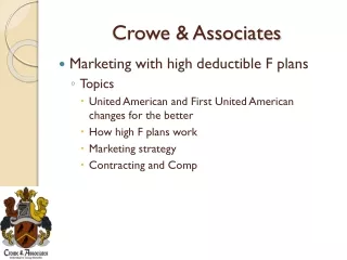 Crowe &amp; Associates