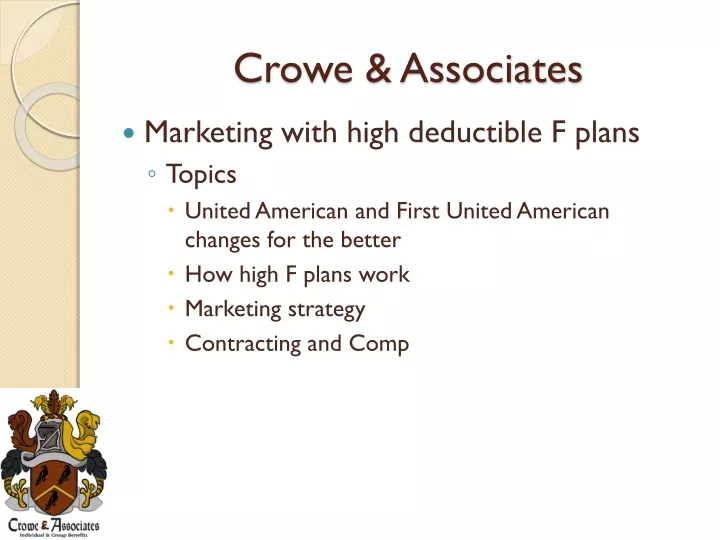 crowe associates