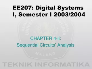EE207: Digital Systems I, Semester I 2003/2004