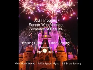 AIST Program  Sensor Web Meeting  Summary of Results