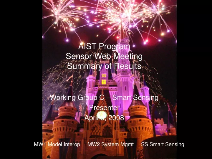 aist program sensor web meeting summary of results