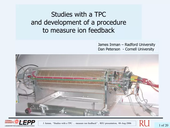 studies with a tpc and development of a procedure to measure ion feedback