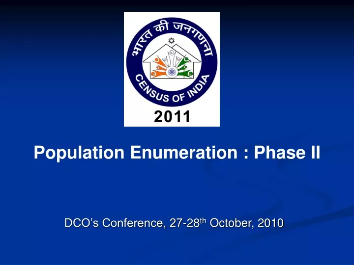 population enumeration phase ii