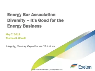 Energy Bar Association Diversity – It ’ s Good for the Energy Business