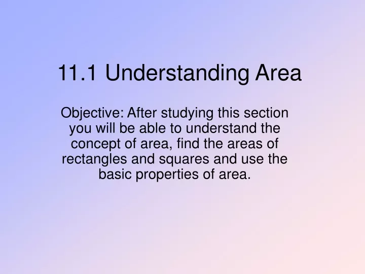 11 1 understanding area