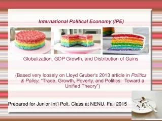International Political Economy (IPE)