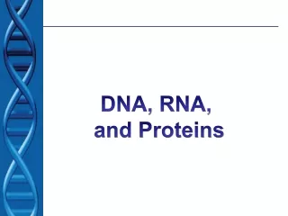 DNA, RNA,  and Proteins