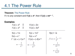 4.1 The Power Rule