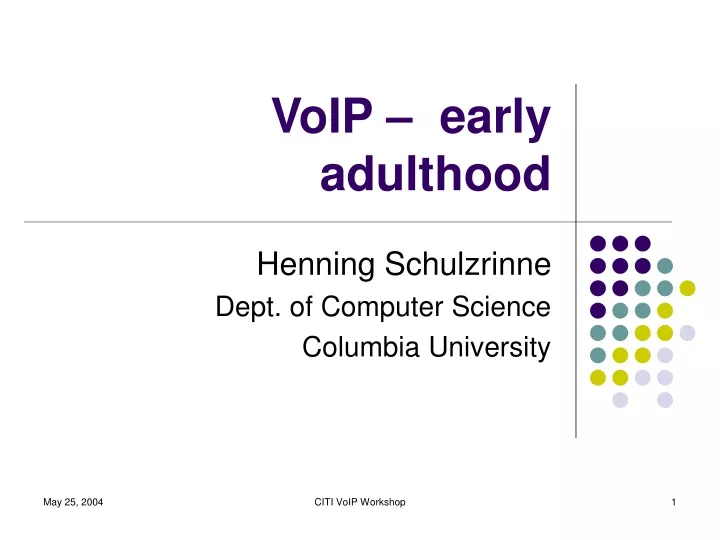 voip early adulthood