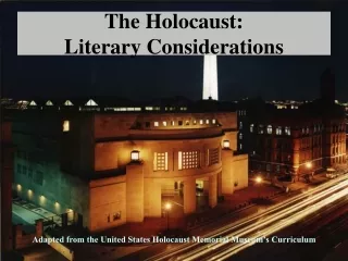 The Holocaust: Literary Considerations