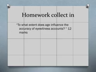 Homework collect in