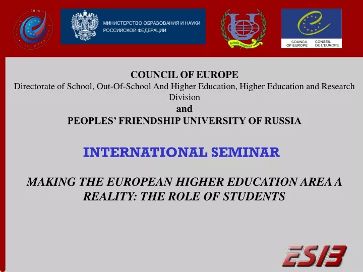 council of europe directorate of school