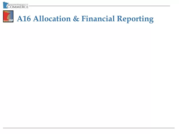 a16 allocation financial reporting