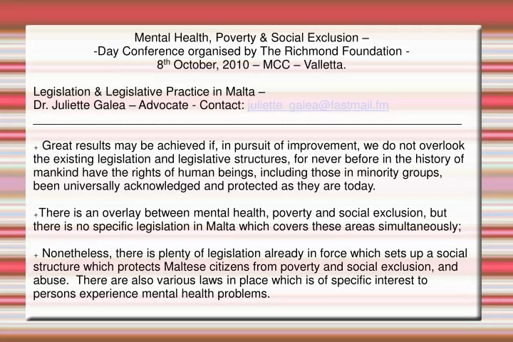 mental health poverty social exclusion