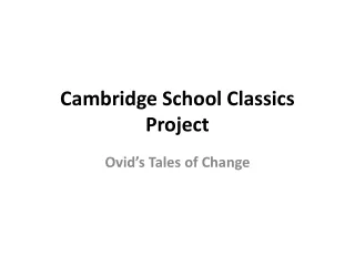 Cambridge School Classics Project