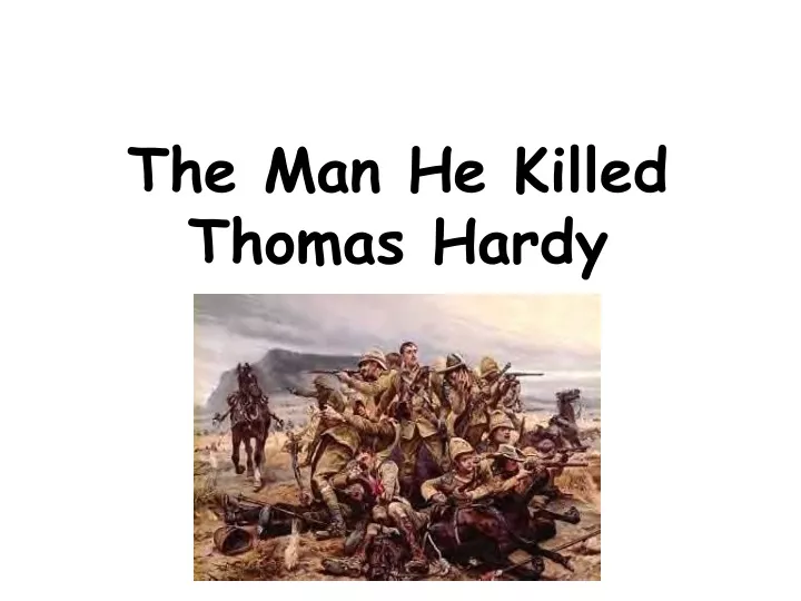 the man he killed thomas hardy