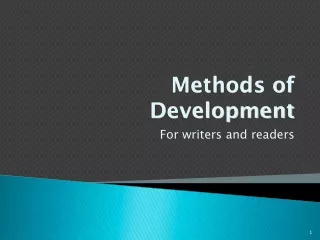 Methods of Development