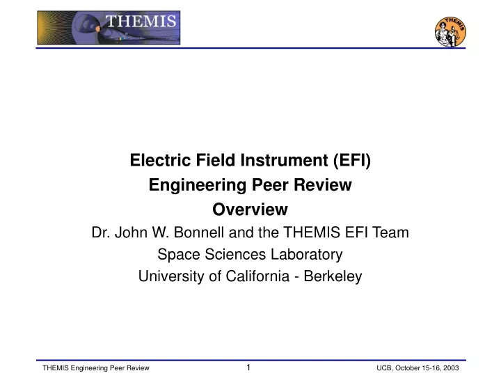 electric field instrument efi engineering peer