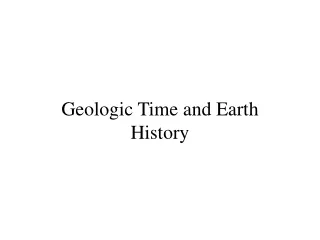 Geologic Time and Earth History