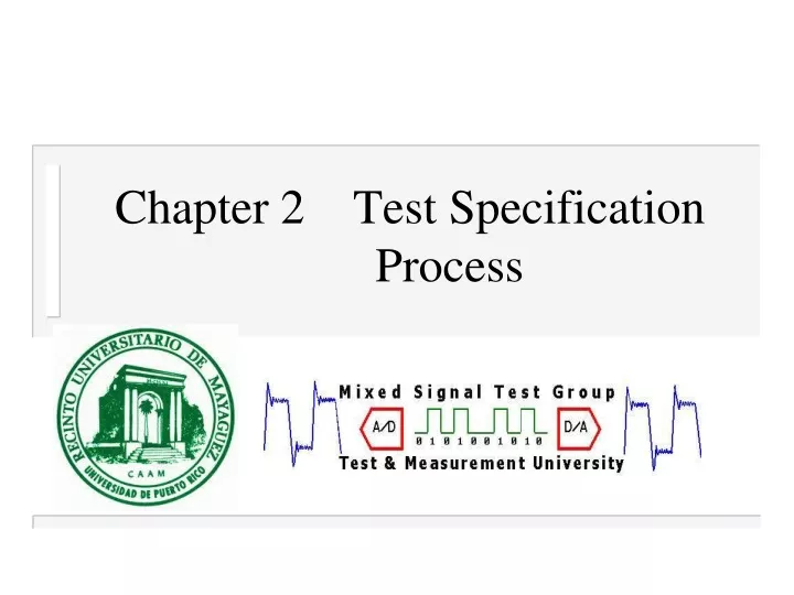 chapter 2 test specification process