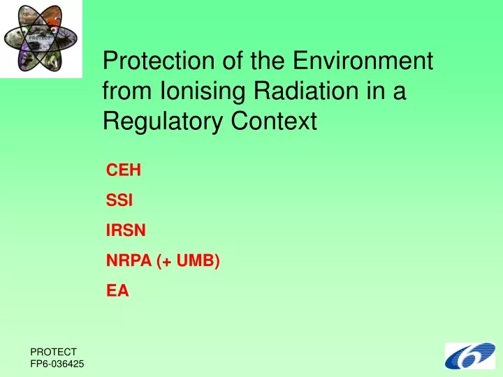 protection of the environment from ionising