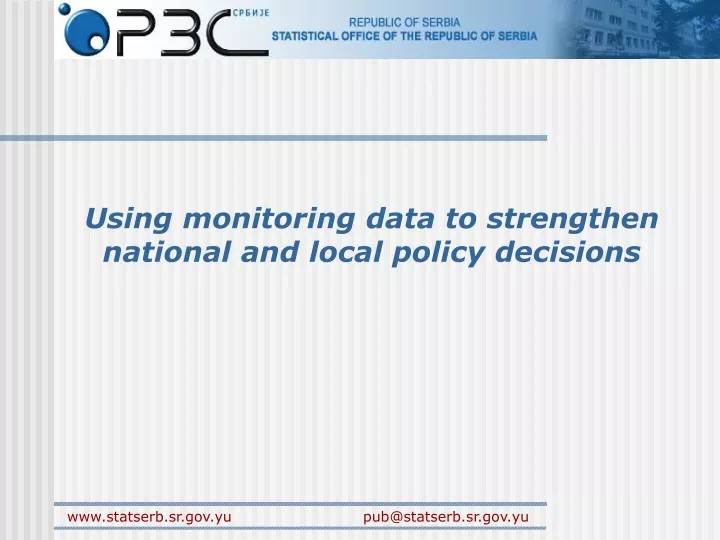 using monitoring data to strengthen national