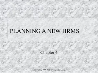 PLANNING A NEW HRMS