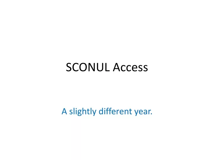 sconul access