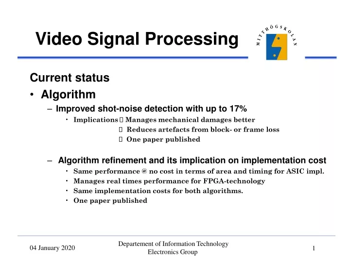 video signal processing