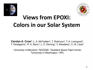 Views from EPOXI:  Colors in our Solar System