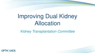 improving dual kidney allocation