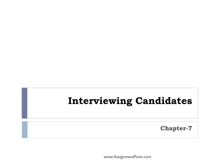 interviewing candidates