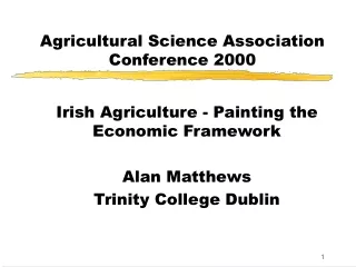 Agricultural Science Association Conference 2000
