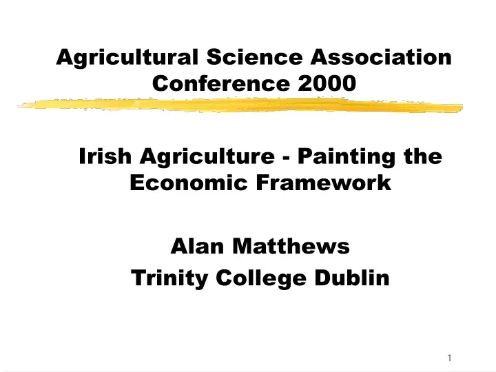 agricultural science association conference 2000