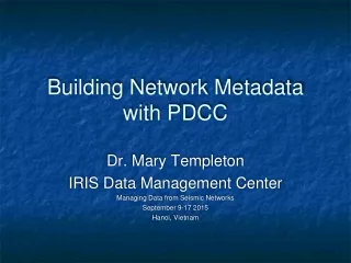 Building Network Metadata with PDCC