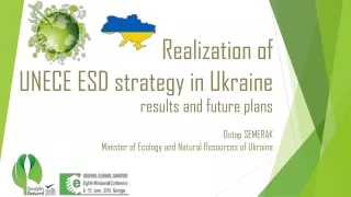 Realization of UNECE ESD strategy in Ukraine results and future plans