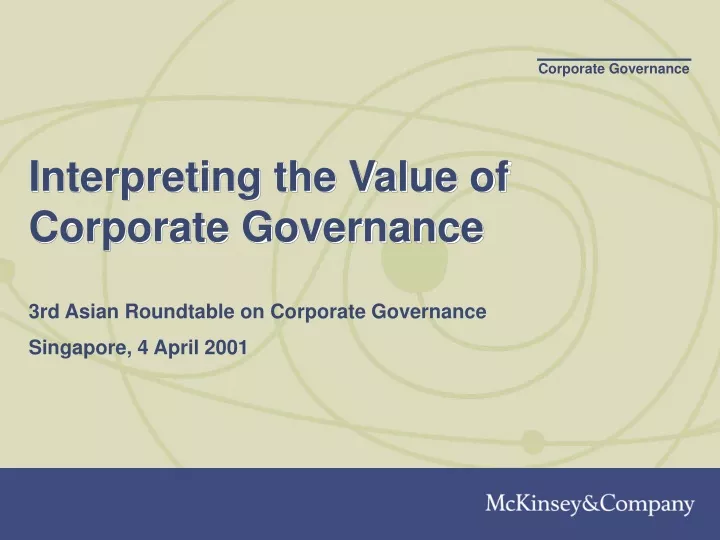 interpreting the value of corporate governance