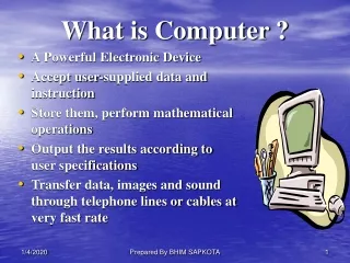 What is Computer ?